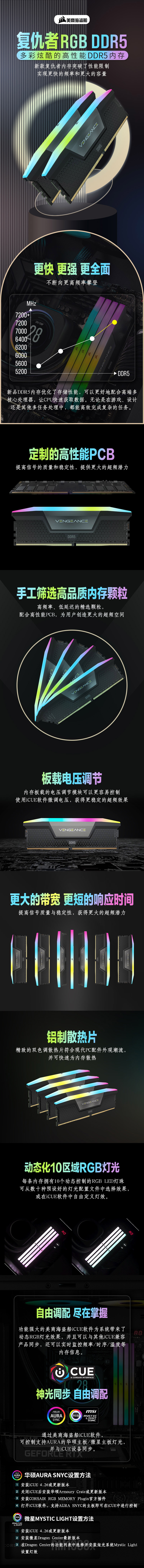 DDR5復(fù)仇者RGB黑